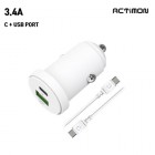 [��Ƽ��] 3.4A CŸ�� USB 2��Ʈ ������ �ʼ��� ������ MON-CAR-3.4A-CU - PD C to C