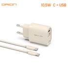 [�帮��] 10.5W CŸ�� USB 2��Ʈ �и��� ������ ������ DR-10.5W-CU-T1 - PD C to C